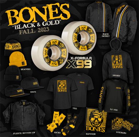 bones black and gold wheels and accessories