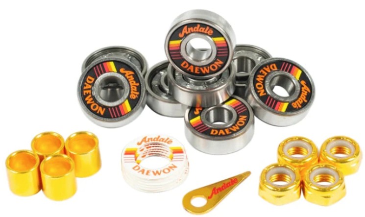 ANDALE BLACK AND GOLD ABEC 7 SINGLE SET