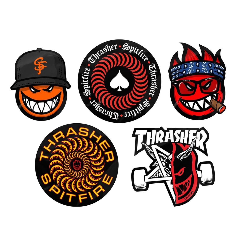 SPITFIRE X THRASHER 5 CT STICKER PACK