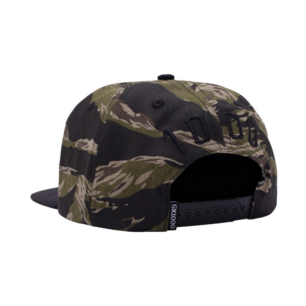 GX1000 GX 6 PANEL POLO SNAPBACK HAT TIGER CAMO