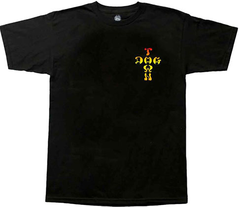 DOGTOWN CROSS LOGO RASTA BLACK SS XL