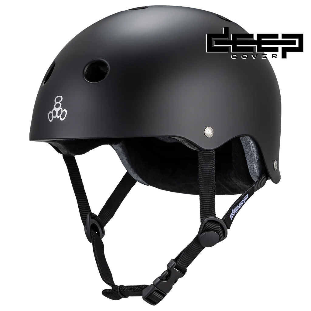 TRIPLE 8 HELMET CERTIFIED DEEP COVER BLACK MATTE XS/S