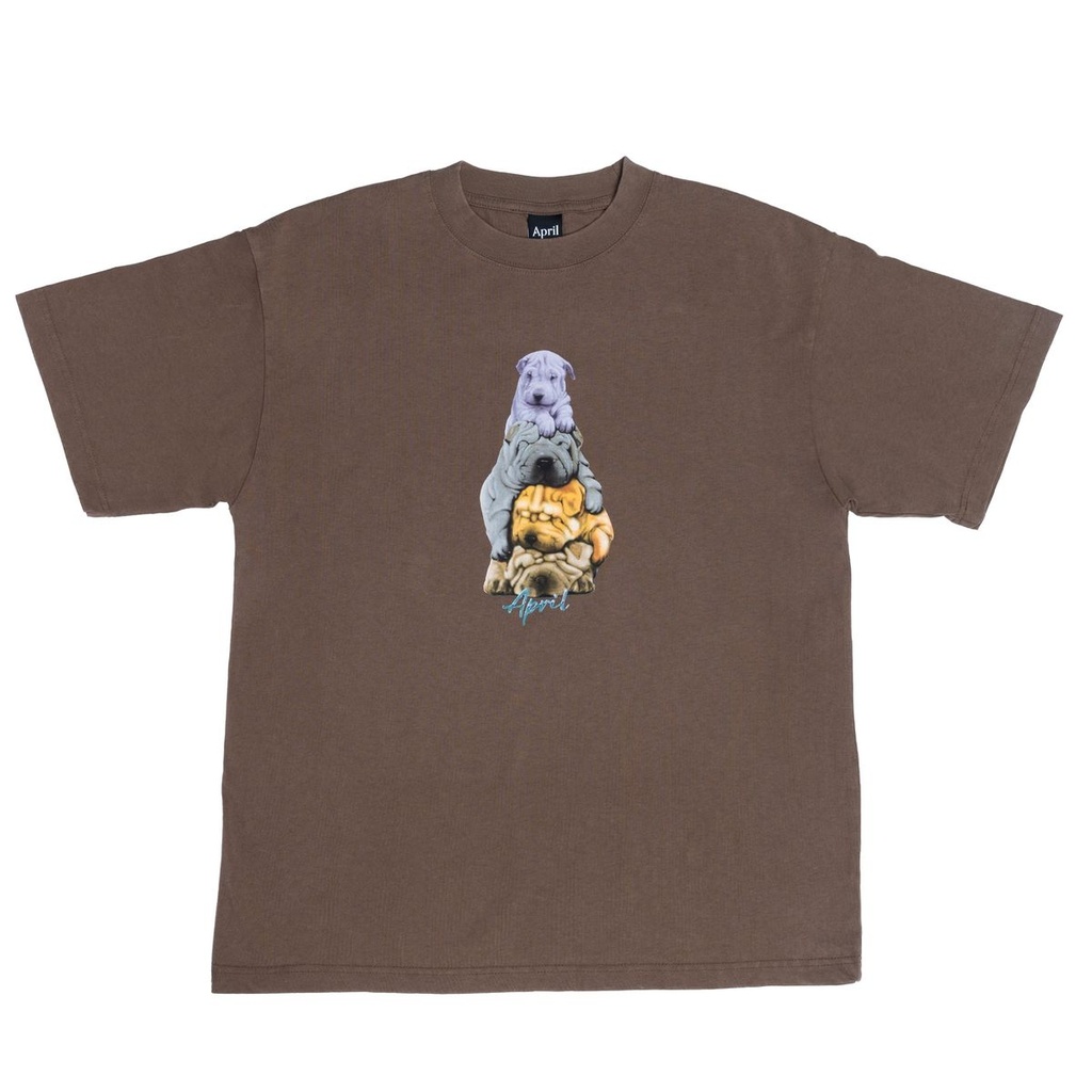 APRIL THE DOGS WASHED BROWN SS XXL