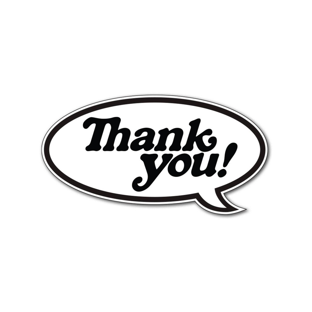 THANK YOU BUBBLE STICKER