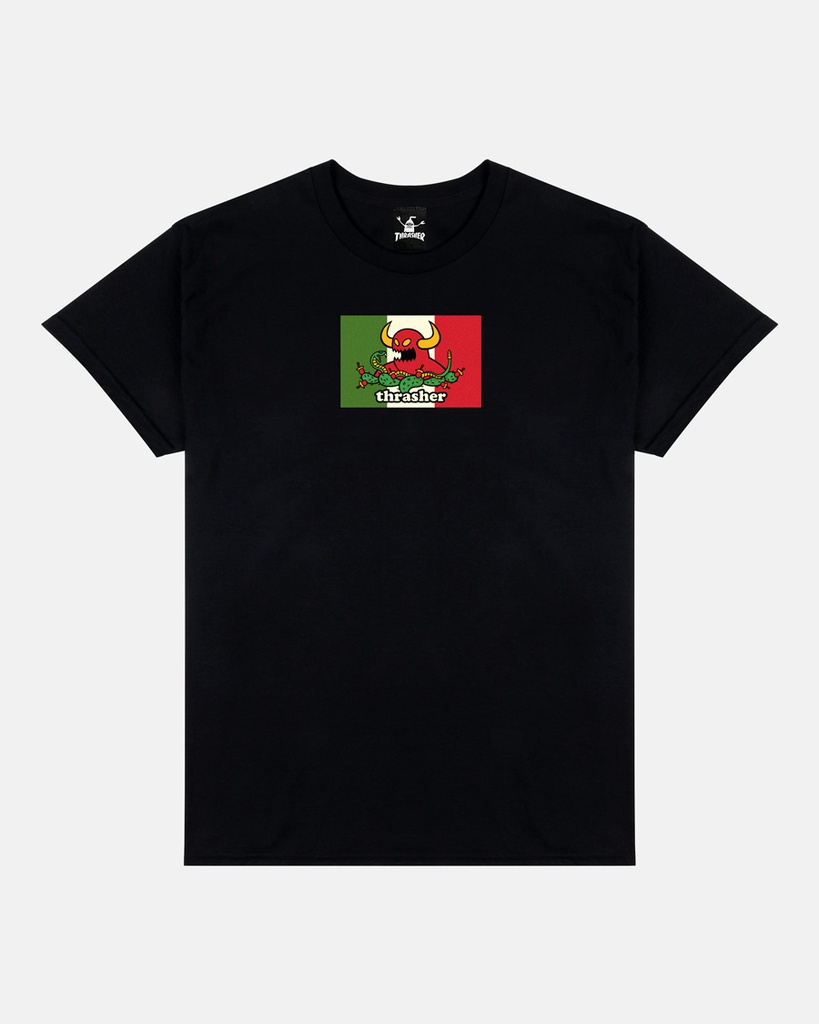 THRASHER X TOY MACHINE HECHO BLACK SS M