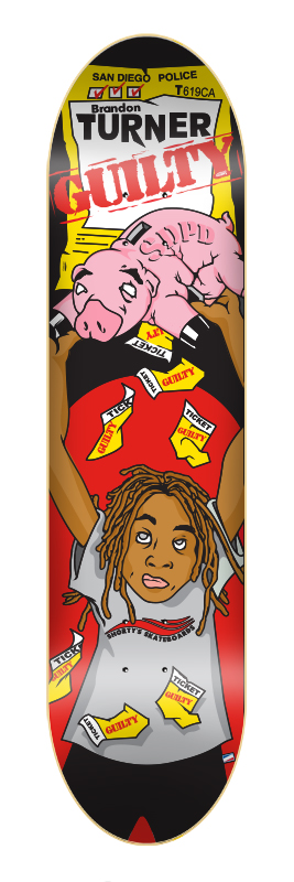 SHORTY'S TURNER GUILTY RED DECK 8.25