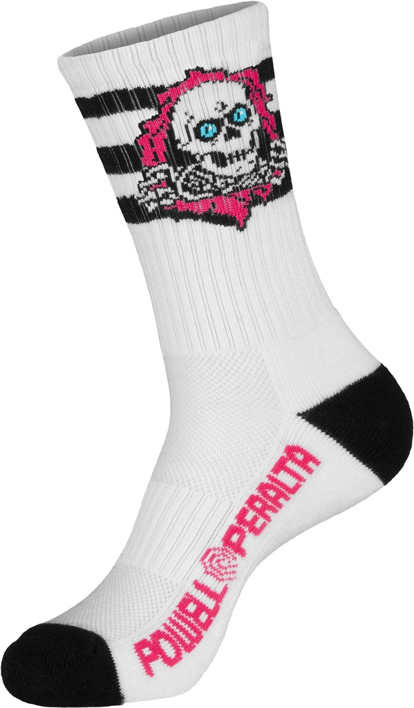 POWELL RIPPER STRIPES PINK/BLACK WHITE SOCKS