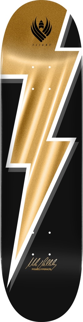 POWELL MIKE VALLELY LIGHTNING BOLT GOLD FOIL FLIGHT DECK 8.5