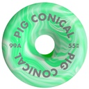 PIG CONICAL GREEN/WHITE SWIRL 55MM 99A (Set of 4)