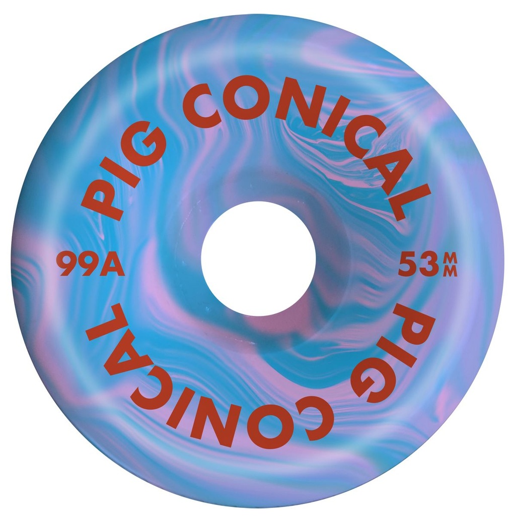 PIG CONICAL BLUE/PINK SWIRL 53MM 99A (Set of 4)
