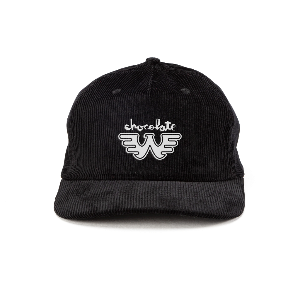 CHOCOLATE WAYLON JENNINGS W CORD 5 PANEL HAT BLACK