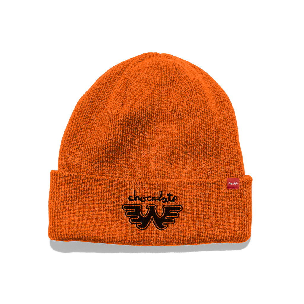 CHOCOLATE WAYLON JENNINGS W TIGHT CUFF BEANIE ORANGE