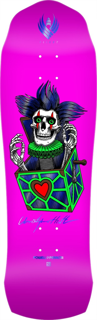 POWELL CHRIS HIETT SKULL SHAPED FLIGHT DECK 9.5 X 31.13