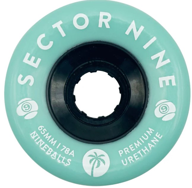 SECTOR 9 NINEBALLS AQUA 65MM 78A WHEELS