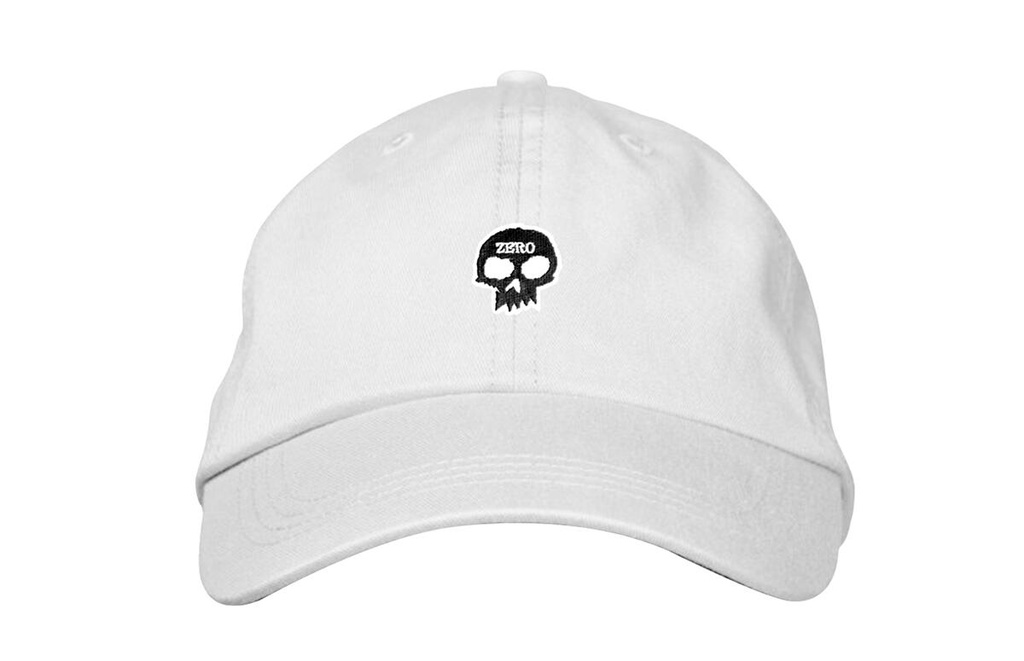 ZERO SINGLE SKULL DAD HAT WHITE