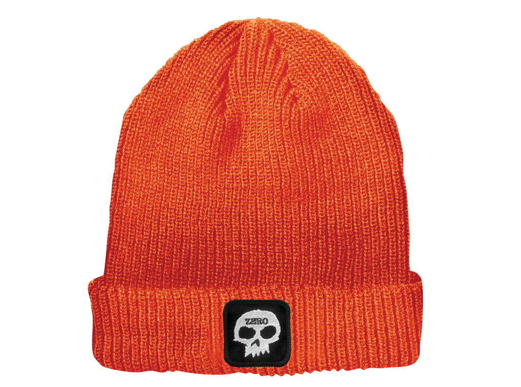 ZERO SINGLE SKULL PATCH BEANIE ORANGE