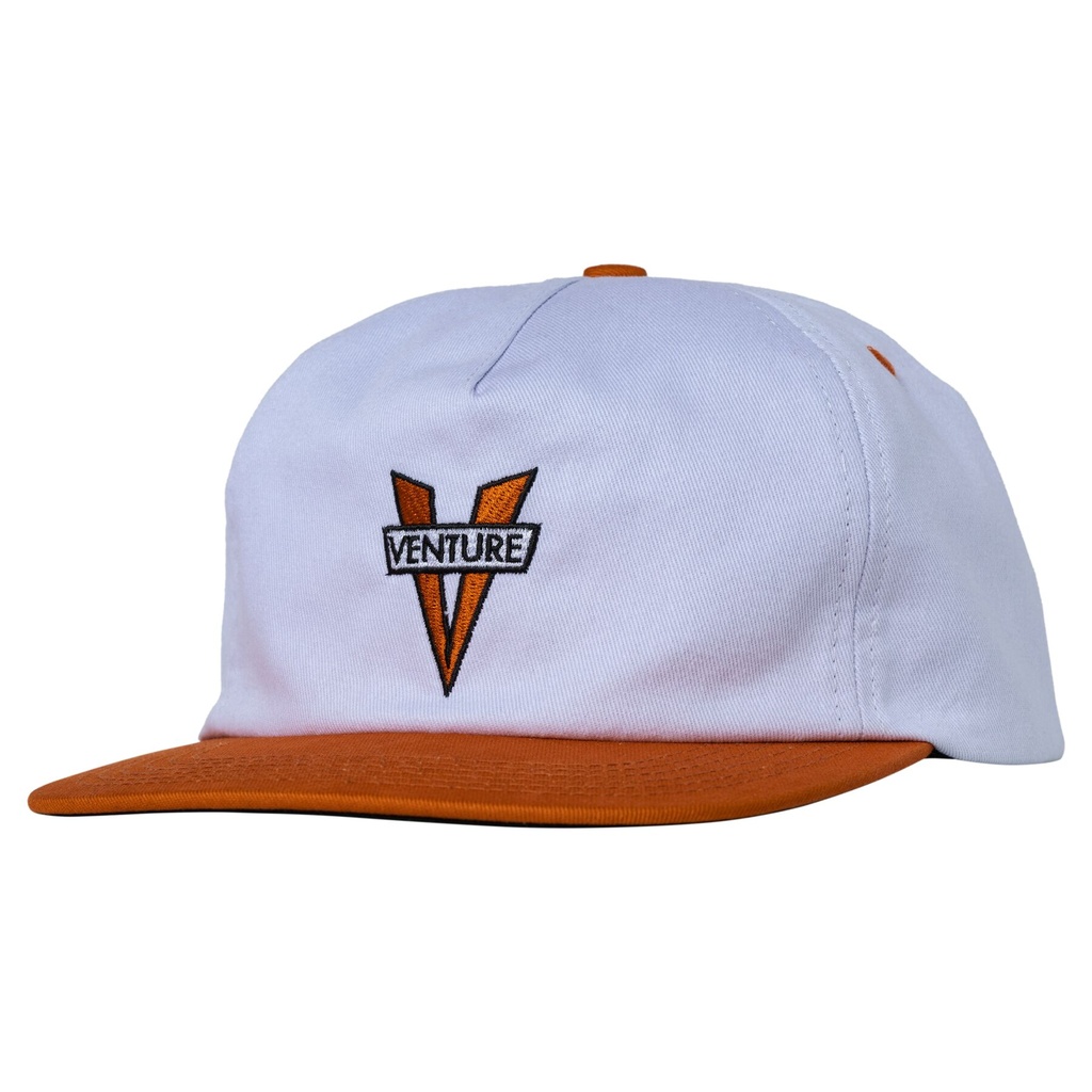VENTURE HERITAGE SNAPBACK HAT WHITE/ORANGE