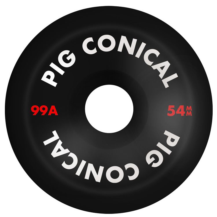 PIG CONICAL 54MM 99A BLACK (Set of 4)
