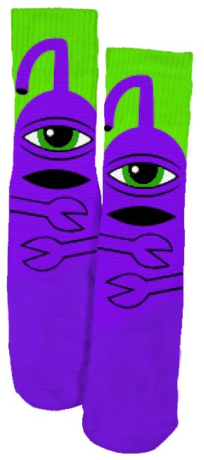 TOY MACHINE SECT HUG SOCKS PURPLE