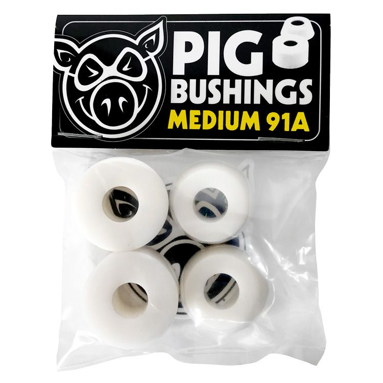 PIG BUSHINGS WHITE MEDIUM 91A (4 PER PACK)