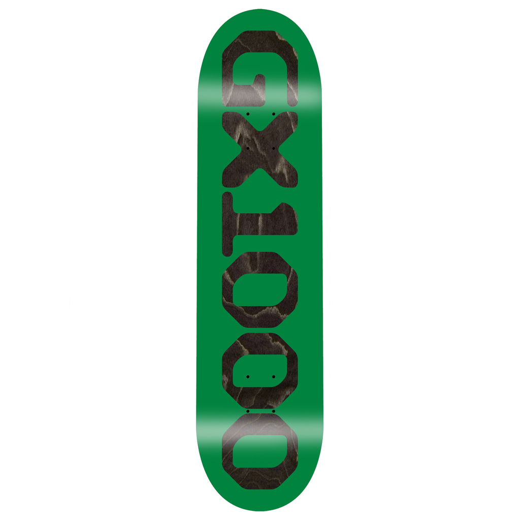 GX1000 TEAM OG LOGO GREEN W/BLACK VENEER DECK 8.12