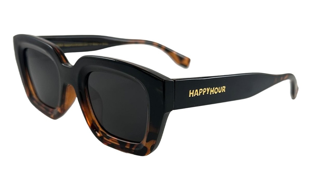 HAPPY HOUR CAMDEN BLACK TORTOISE FADE POLARIZED SUNGLASSES
