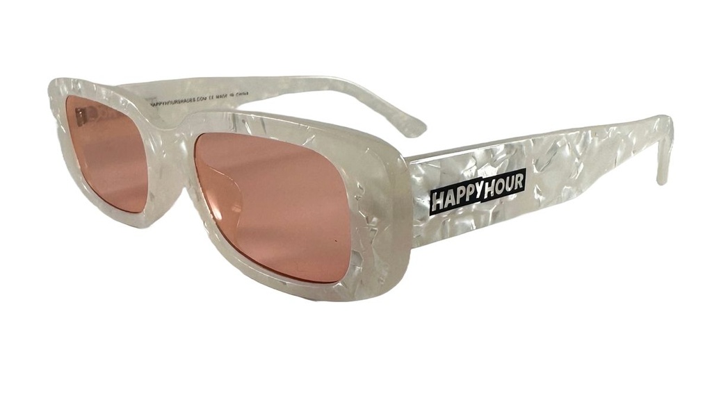 HAPPY HOUR OXFORD PEARL DIVER PEARL/SALMON SUNGLASSES