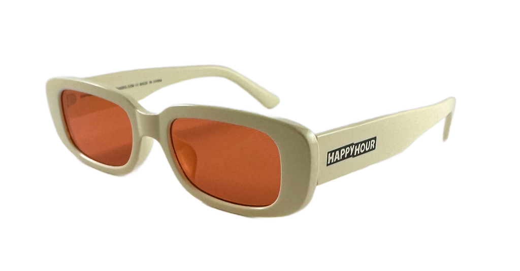 HAPPY HOUR OXFORD LEABRES MUSTANG CREAM/ORANGE SUNGLASSES