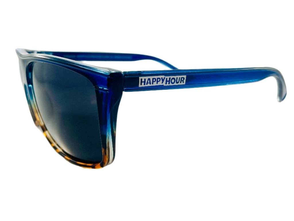 HAPPY HOUR CASINO SAPPHIRE TIDE SAPPHIRE BLUE/TORTOISE FADE SUNGLASSES