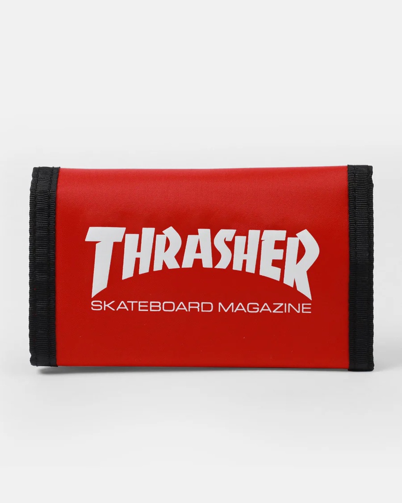 THRASHER SKATE MAG VELCRO WALLET RED
