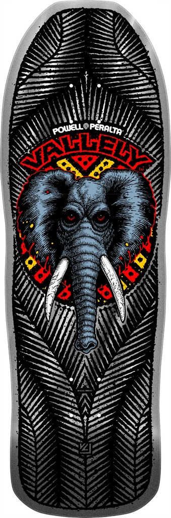 POWELL MIKE VALLELY ELEPHANT SILVER FOIL SHAPED DECK 9.5 X 30.0