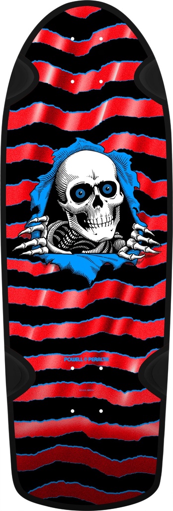 POWELL OG RIPPER SHAPED DECK RED FOIL 10.0 X 30.0
