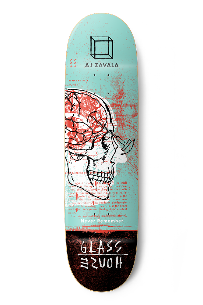 GLASS HOUSE AJ ZAVALA LOBOTOMY DECK 8.25