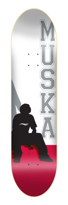 SHORTY'S MUSKA SILHOUETTE RED DECK 8.0