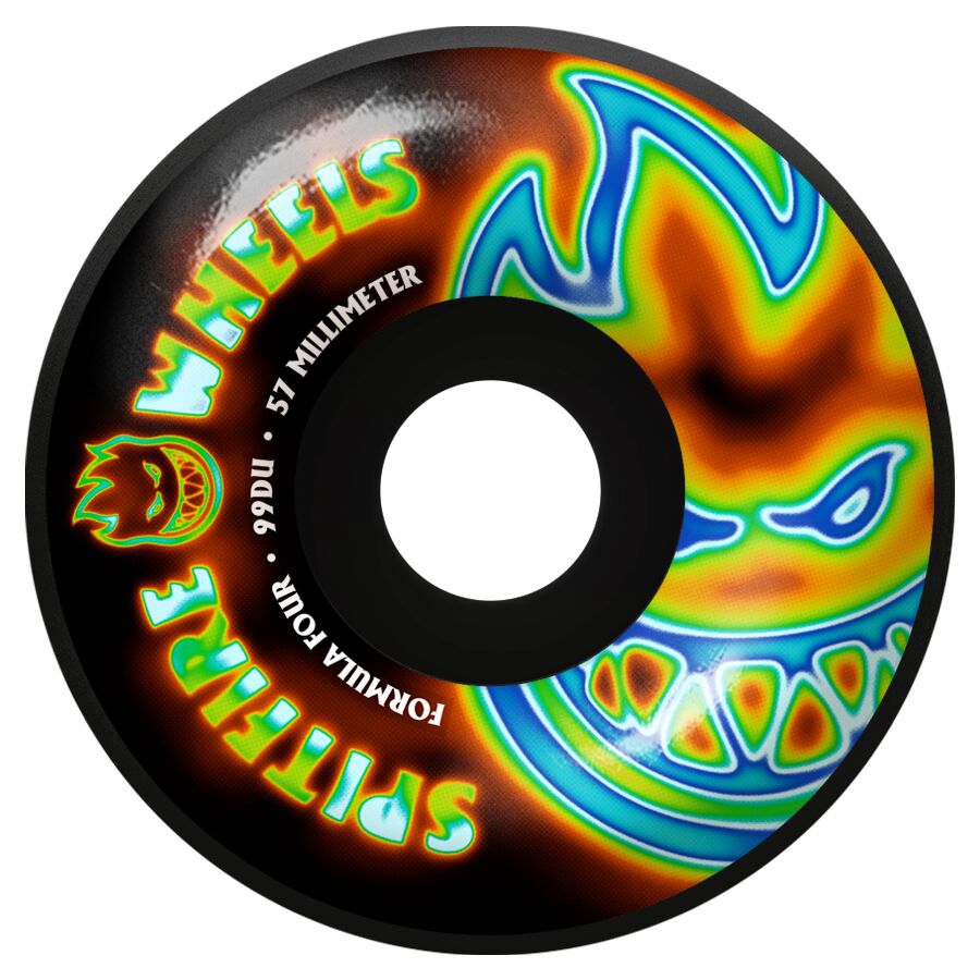 SPITFIRE FORMULA FOUR RADIOACTIVE BIGHEAD BLACK 57MM 99D (Set of 4)