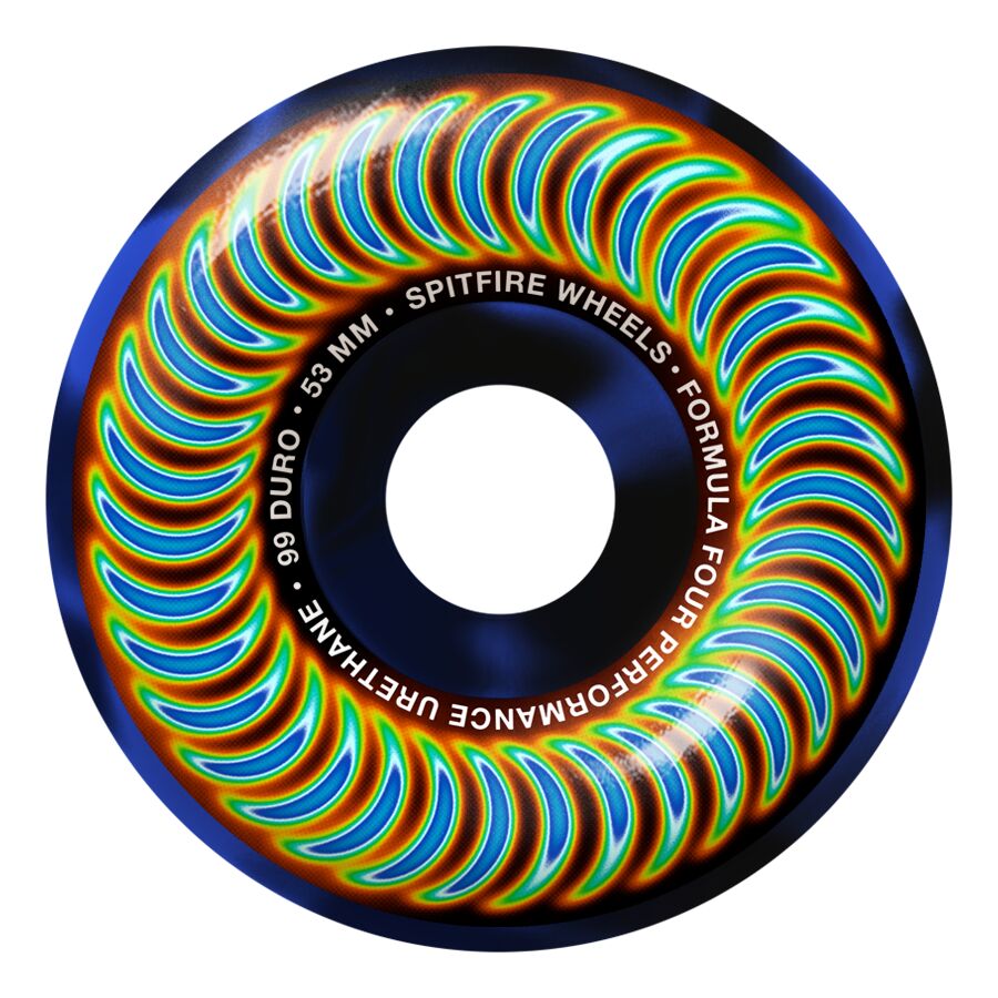 SPITFIRE FORMULA FOUR RADIOACTIVE CLASSIC SWIRL 53MM 99D (Set of 4)