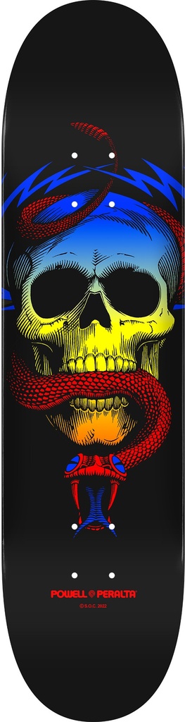 POWELL MCGILL SKULL & SNAKE YELLOW FADE DECK 8.0