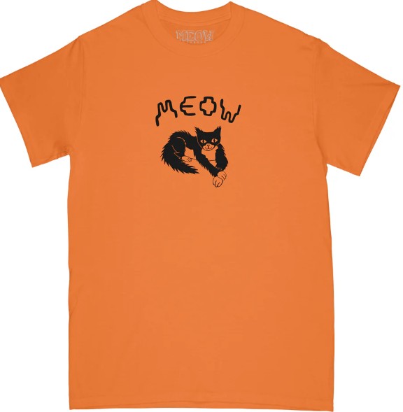 MEOW CROSS PAWS TANGERINE SS L