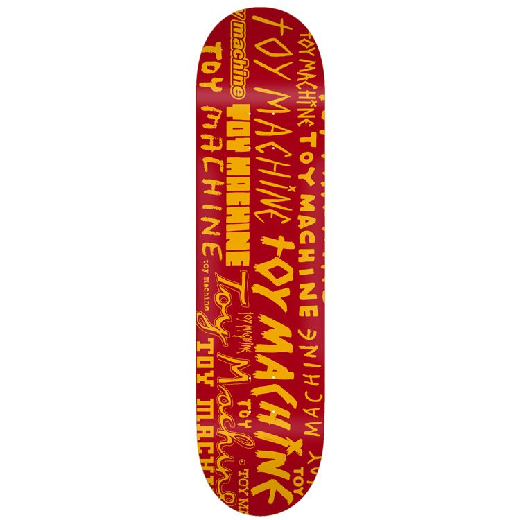 TOY MACHINE TEAM WORD MARKS RED DECK 8.0