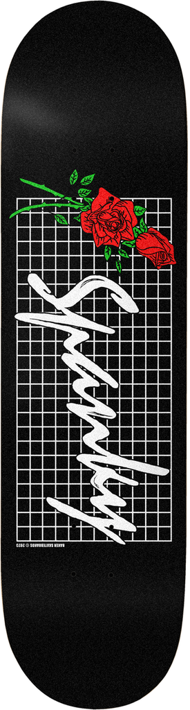 BAKER SPANKY ROSES BLACK DECK 8.25