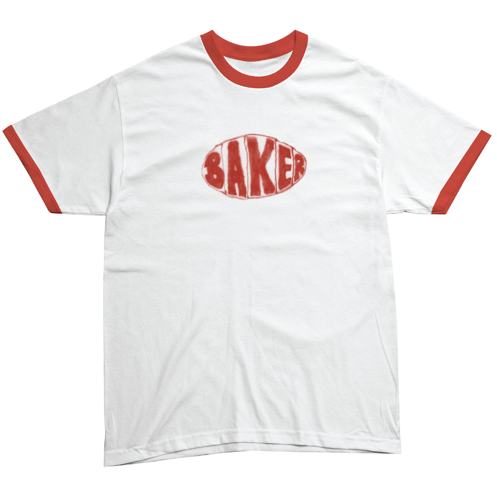 BAKER SPRAYED OVAL RINGER WHITE SS L