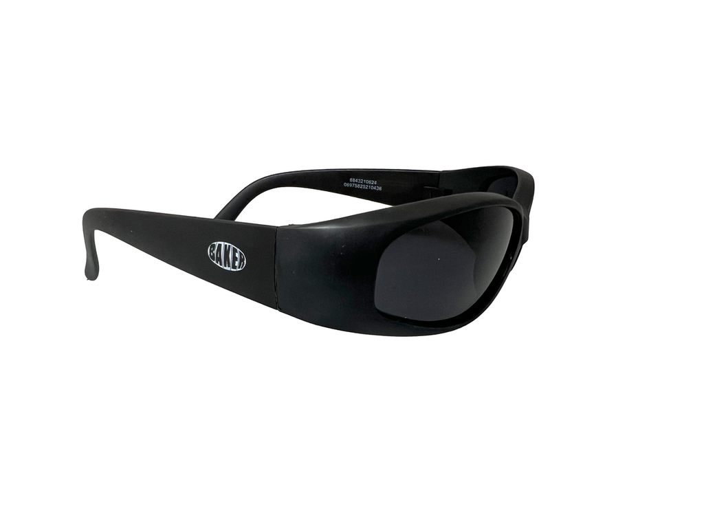 BAKER OVAL WRAPAROUND SUNGLASSES BLACK