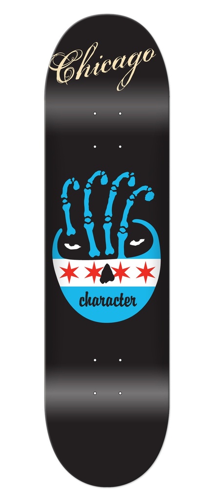 CHARACTER TEAM CHICAGO PUNK SKULL FLAG DECK 7.75