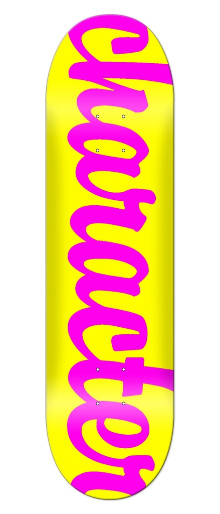CHARACTER TEAM SCRIPT NEON YELLOW/PINK DECK 8.25