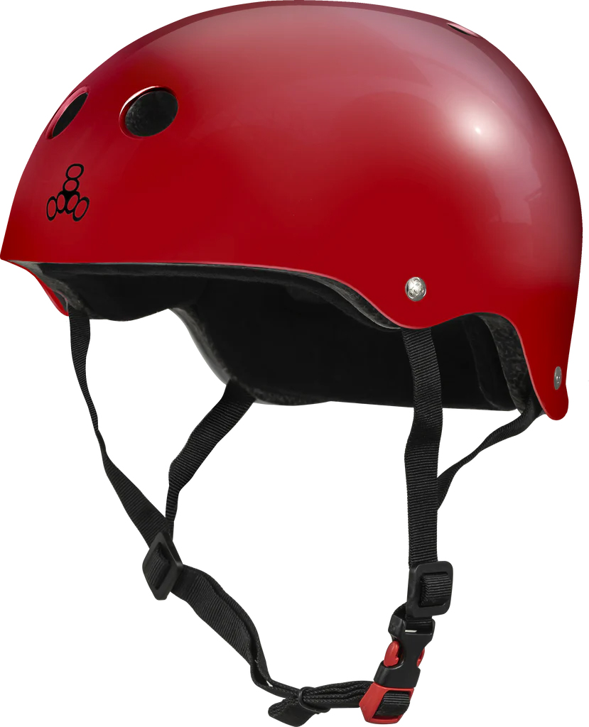 TRIPLE 8 HELMET CERTIFIED SWEATSAVER SCARLET RED GLOSSY L/XL