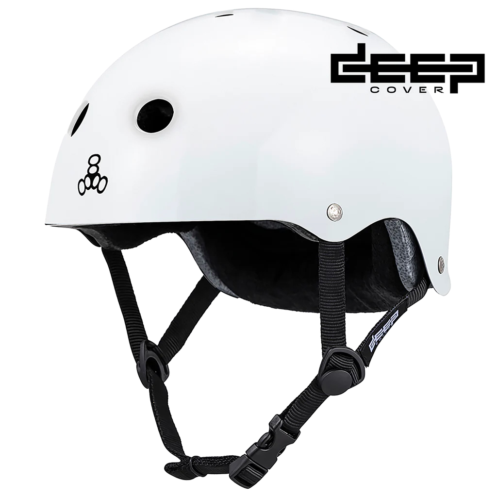 TRIPLE 8 HELMET CERTIFIED DEEP COVER WHITE GLOSSY XS/S