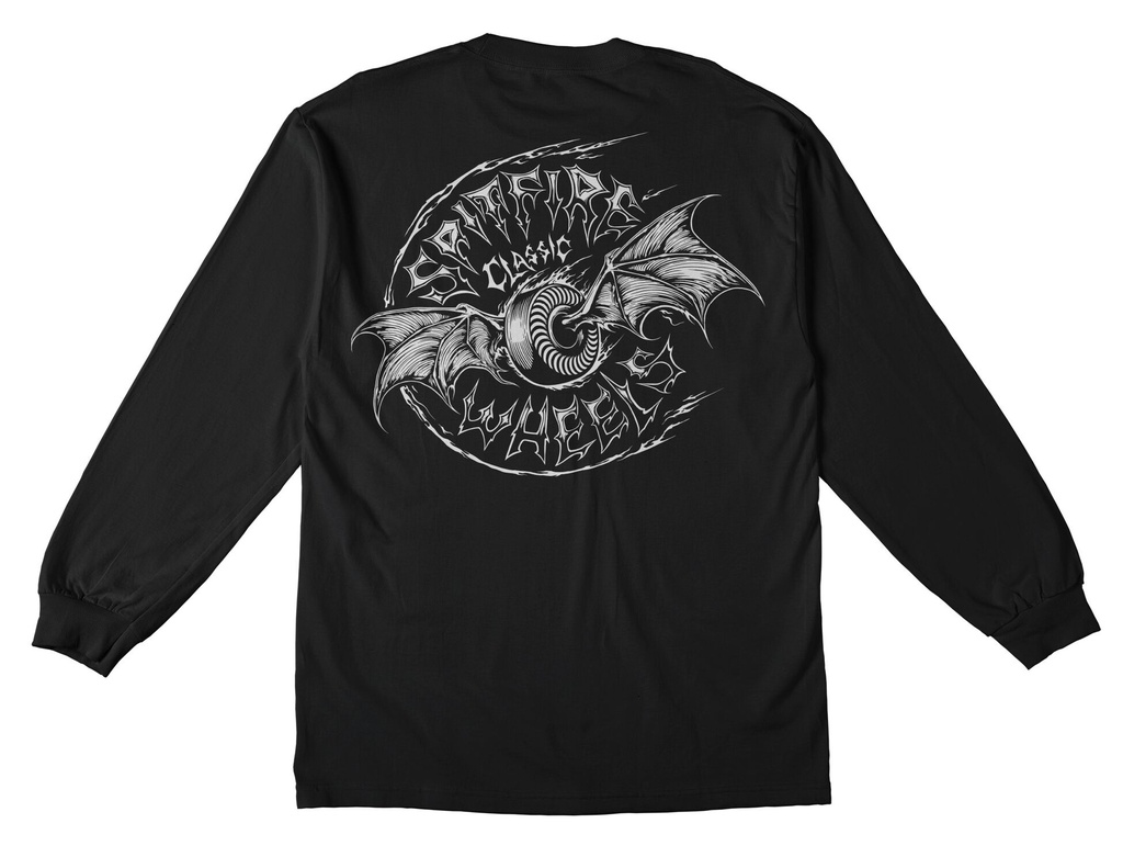 SPITFIRE BATWING CLASSIC BLACK/WHITE LS L