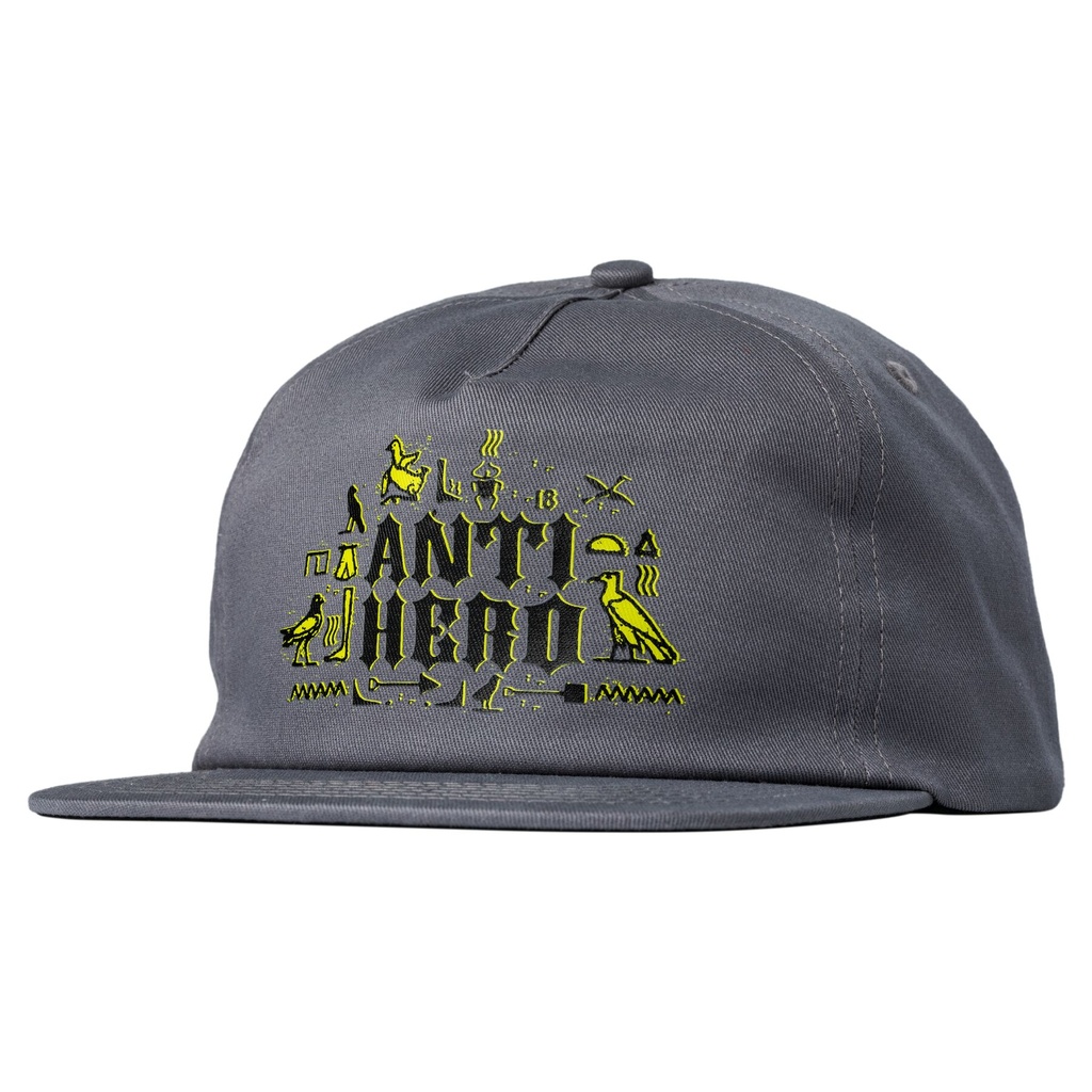 ANTI-HERO AH-GLYPHICS SNAPBACK HAT CHARCOAL