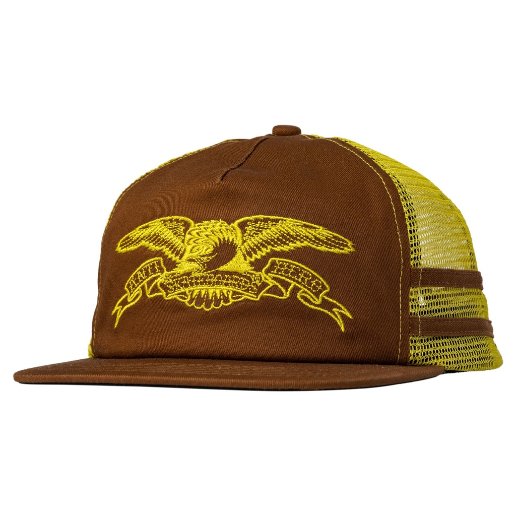 ANTI-HERO BASIC EAGLE SNAPBACK HAT BROWN/MUSTARD