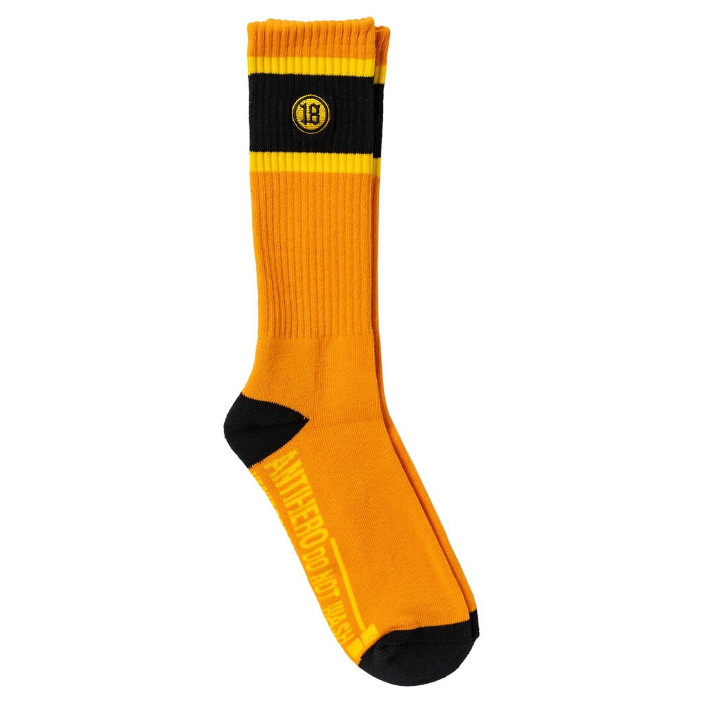 ANTI-HERO HECHO POR SKATE EMB SOCKS ORANGE/YELLOW